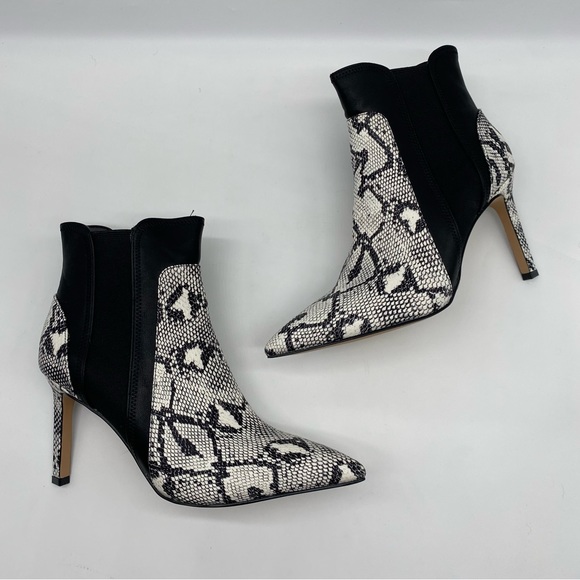 New York & Company Faye High Heel Ankle Boots snakeskin faux leather size 9M NEW - Picture 4 of 6